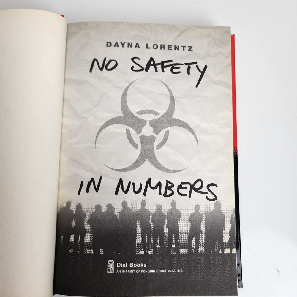No Safety In Numbers by Dayna Lorentz (Young Adult Thriller) Hardcover Book